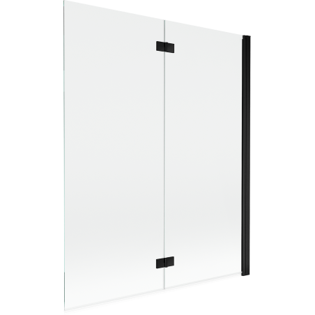 Mexen Mist parawan nawannowy 2-skrzydłowy prawy 140 x 150 cm, transparent, czarny - 8A9-140-002-70-00-P