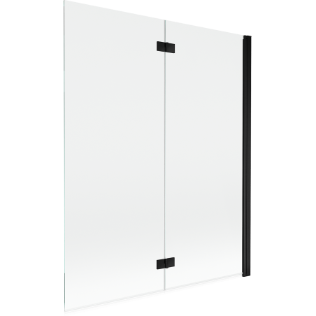 Mexen Mist shower screen 2-panel right 140 x 150 cm, transparent, black - 8A9-140-002-70-00-P