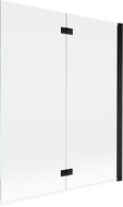 Mexen Mist protezione doccia a 2 ante lato destro 140 x 150 cm, trasparente, nero - 8A9-140-002-70-00-P