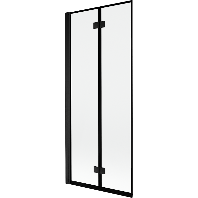 Mexen Mist 2-wing left shower screen 80 x 150 cm, black frame, black - 8A9-080-002-70-70-L