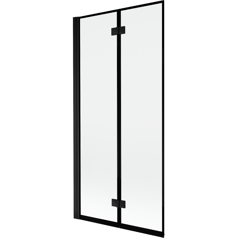 Mexen Mist 2-wing left shower screen 90 x 150 cm, black frame, black - 8A9-090-002-70-70-L