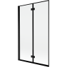 Mexen Mist 2-panel left shower screen 110 x 150 cm, black frame, black - 8A9-110-002-70-70-L