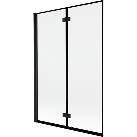 Mexen Mist 2-panel left shower screen 120 x 150 cm, black frame, black - 8A9-120-002-70-70-L