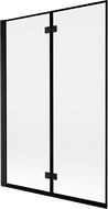 Mexen Mist 2-panel left shower screen 120 x 150 cm, black frame, black - 8A9-120-002-70-70-L