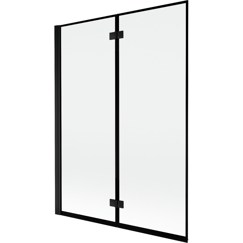 Mexen Mist dušinurga vahesein 2-osaline vasak 130 x 150 cm, must raam, must - 8A9-130-002-70-70-L