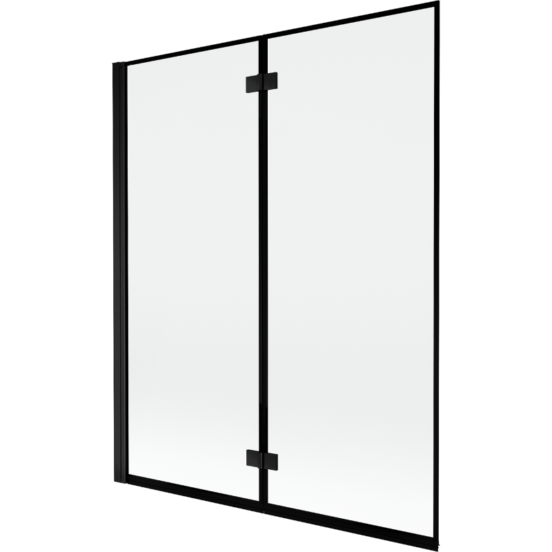 Mexen Mist badwand 2-delige links 140 x 150 cm, zwart frame, zwart - 8A9-140-002-70-70-L
