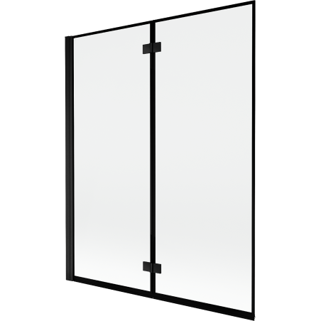 Mexen Mist 2-panel left shower screen 140 x 150 cm, black frame, black - 8A9-140-002-70-70-L