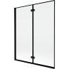 Mexen Mist 2-panel left shower screen 140 x 150 cm, black frame, black - 8A9-140-002-70-70-L