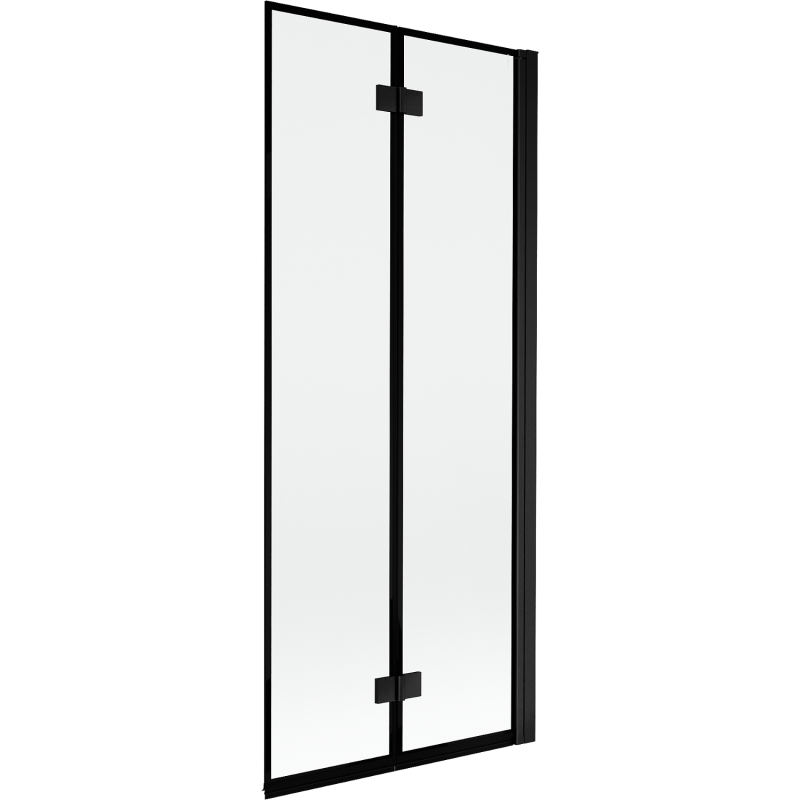 Mexen Mist Duschwand 2-flügelig rechts 80 x 150 cm, schwarzer Rahmen, schwarz - 8A9-080-002-70-70-P