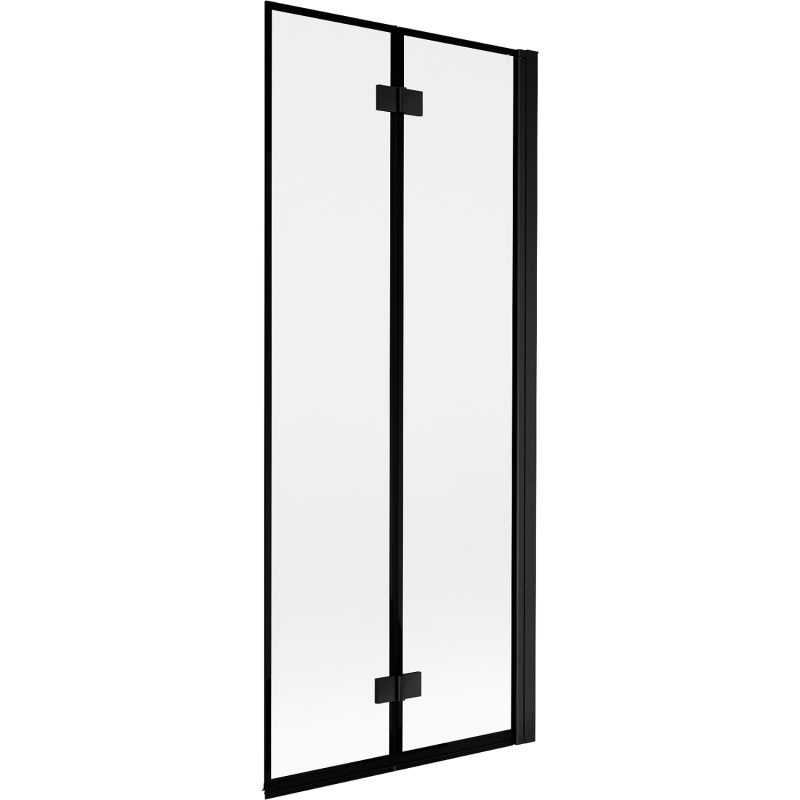 Mexen Mist dvojokrilni tuš paravan desni 80 x 150 cm, črn okvir, črn - 8A9-080-002-70-70-P