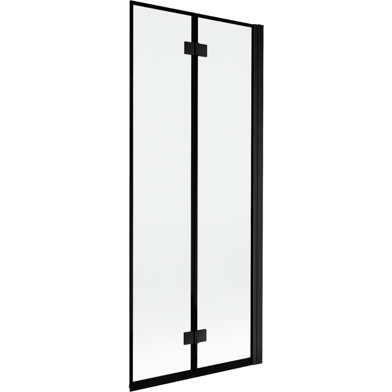 Mexen Mist mampara de bañera de 2 hojas, lado derecho 80 x 150 cm, marco negro, negro - 8A9-080-002-70-70-P