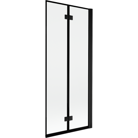 Mexen Mist Duschwand 2-flügelig rechts 80 x 150 cm, schwarzer Rahmen, schwarz - 8A9-080-002-70-70-P