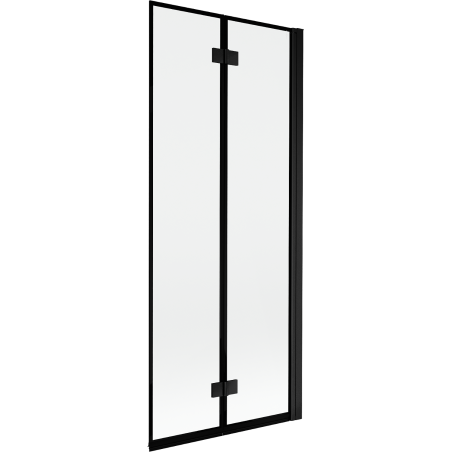 Mexen Mist parawan nawannowy 2-skrzydłowy prawy 80 x 150 cm, czarna ramka, czarny - 8A9-080-002-70-70-P