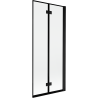 Mexen Mist kahe tiivaga vanni ekraan, parem 80 x 150 cm, must raam, must - 8A9-080-002-70-70-P