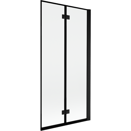 Mexen Mist parawan nawannowy 2-skrzydłowy prawy 90 x 150 cm, czarna ramka, czarny - 8A9-090-002-70-70-P