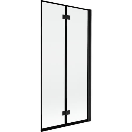 Mexen Mist tvådelad duschvägg höger 90 x 150 cm, svart ram, svart - 8A9-090-002-70-70-P