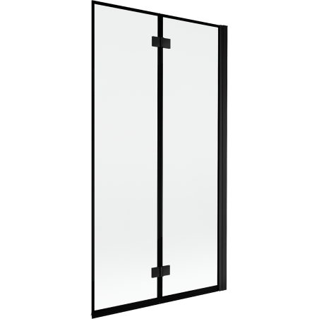 Mexen Mist Duschwand 2-flügelig rechts 100 x 150 cm, schwarzer Rahmen, schwarz - 8A9-100-002-70-70-P