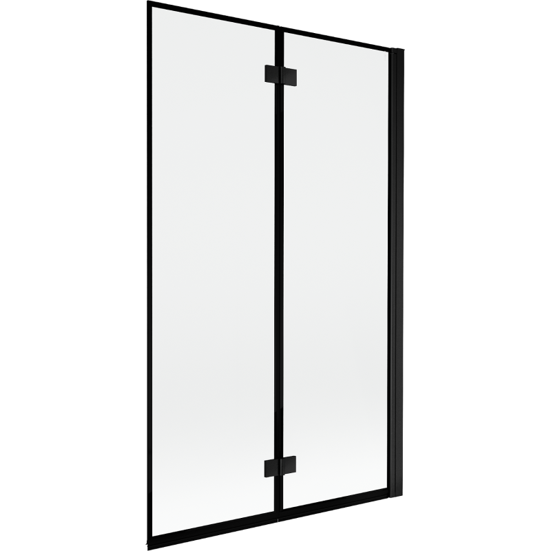 Mexen Mist mampara de ducha 2 hojas, derecha 110 x 150 cm, marco negro, negro - 8A9-110-002-70-70-P