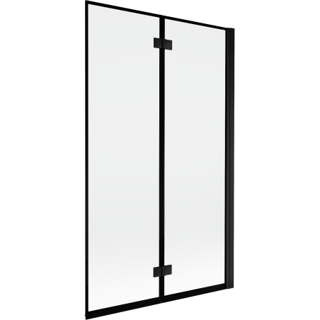 Mexen Mist mampara de ducha 2 hojas, derecha 110 x 150 cm, marco negro, negro - 8A9-110-002-70-70-P