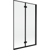 Mexen Mist 2-panel shower screen right 110 x 150 cm, black frame, black - 8A9-110-002-70-70-P