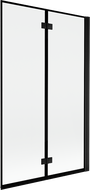 Mexen Mist 2-panel shower screen right 110 x 150 cm, black frame, black - 8A9-110-002-70-70-P