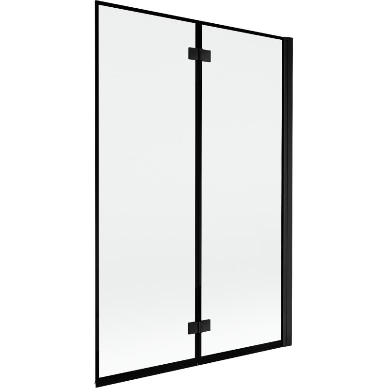 Mexen Mist Duschabtrennung 2-flügelig rechts 120 x 150 cm, schwarzer Rahmen, schwarz - 8A9-120-002-70-70-P