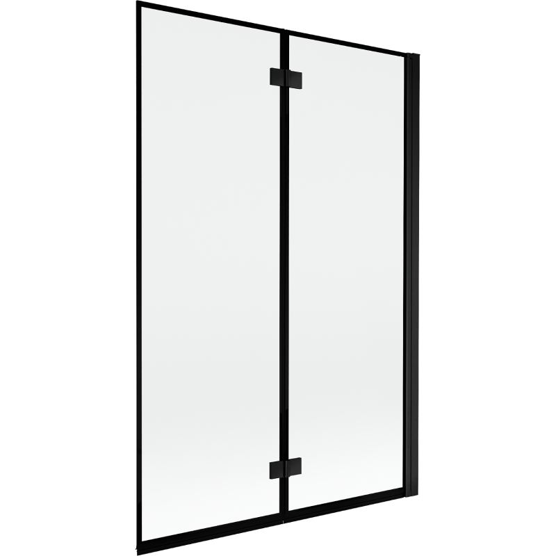 Mexen Mist paratia per doccia 2 ante destra 120 x 150 cm, cornice nera, nera - 8A9-120-002-70-70-P