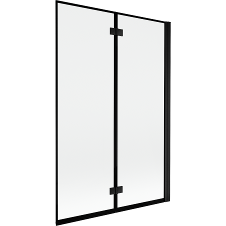 Mexen Mist Duschabtrennung 2-flügelig rechts 120 x 150 cm, schwarzer Rahmen, schwarz - 8A9-120-002-70-70-P
