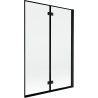 Mexen Mist 2-wing shower screen right 120 x 150 cm, black frame, black - 8A9-120-002-70-70-P