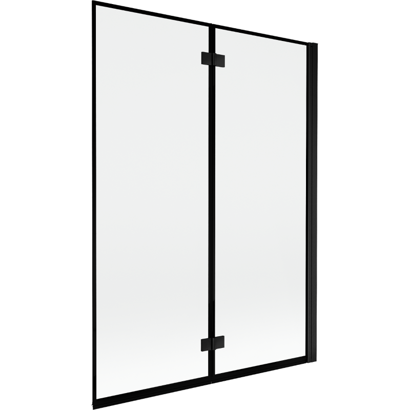 Mexen Mist paroi de douche à 2 volets droite 130 x 150 cm, cadre noir, noir - 8A9-130-002-70-70-P