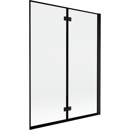 Mexen Mist parawan nawannowy 2-skrzydłowy prawy 130 x 150 cm, czarna ramka, czarny - 8A9-130-002-70-70-P