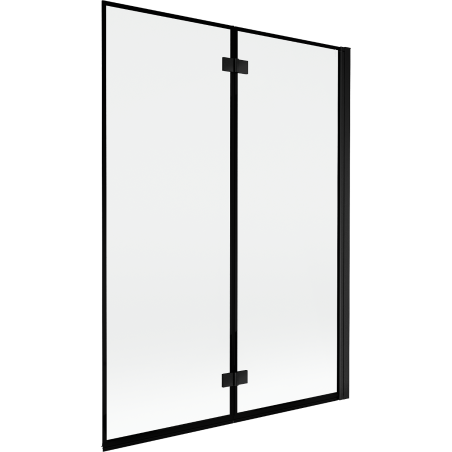 Mexen Mist paroi de douche à 2 volets droite 130 x 150 cm, cadre noir, noir - 8A9-130-002-70-70-P
