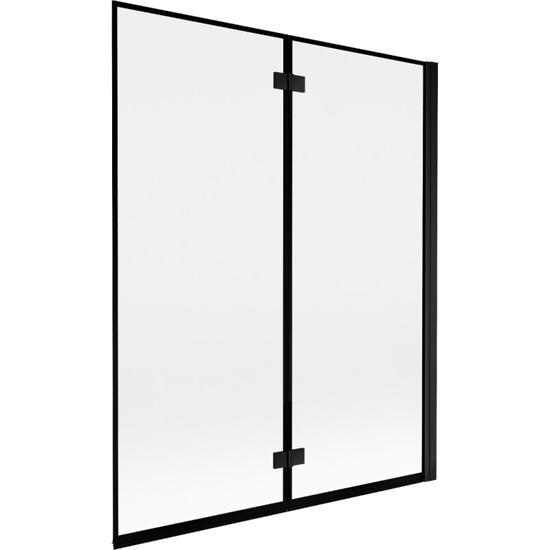 Mexen Mist parawan nawannowy 2-skrzydłowy prawy 140 x 150 cm, czarna ramka, czarny - 8A9-140-002-70-70-P