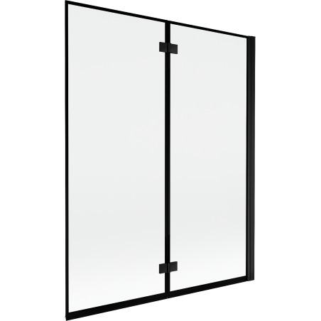 Mexen Mist parawan nawannowy 2-skrzydłowy prawy 140 x 150 cm, czarna ramka, czarny - 8A9-140-002-70-70-P
