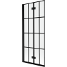 Mexen Mist tweevoudige badwand links 80 x 150 cm, zwart raster, zwart - 8A9-080-002-70-77-L