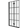 Mexen Mist badwand 2-delige links 90 x 150 cm, zwart raster, zwart - 8A9-090-002-70-77-L