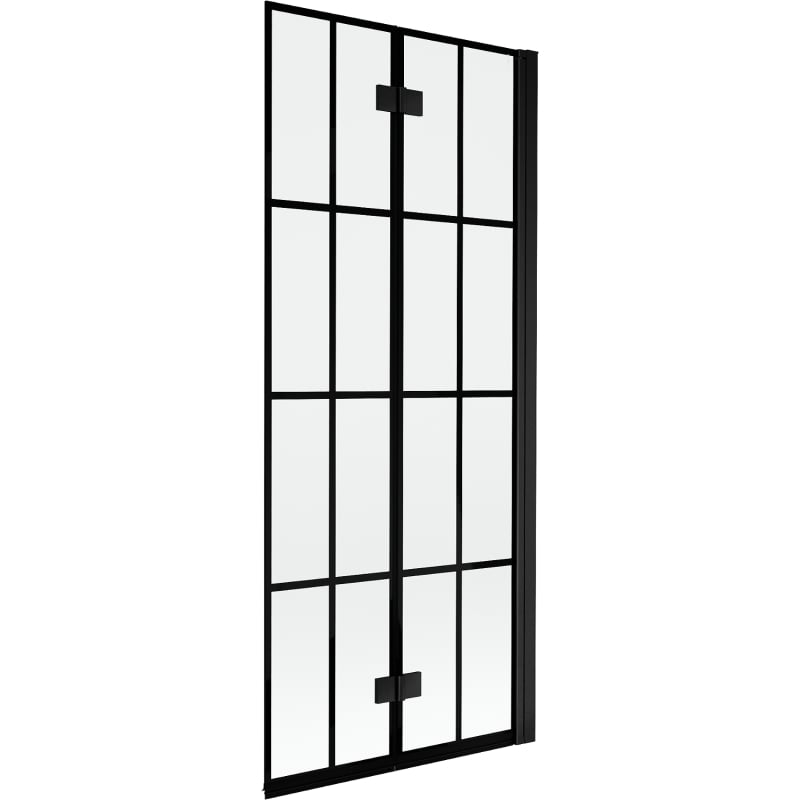 Mexen Mist 2-wing shower screen right 80 x 150 cm, black grid, black - 8A9-080-002-70-77-P