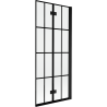 Mexen Mist paroi de douche à 2 volets droite 80 x 150 cm, grille noire, noir - 8A9-080-002-70-77-P