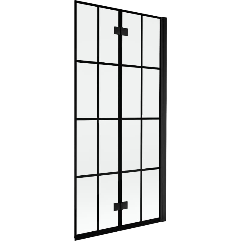 Mexen Mist shower screen 2-wing right 90 x 150 cm, black grid, black - 8A9-090-002-70-77-P