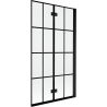 Mexen Mist 2-panel right shower screen 100 x 150 cm, black grid, black - 8A9-100-002-70-77-P