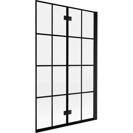 Mexen Mist 2-wing right shower screen 110 x 150 cm, black grid, black - 8A9-110-002-70-77-P