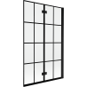 Mexen Mist 2-wing right shower screen 110 x 150 cm, black grid, black - 8A9-110-002-70-77-P
