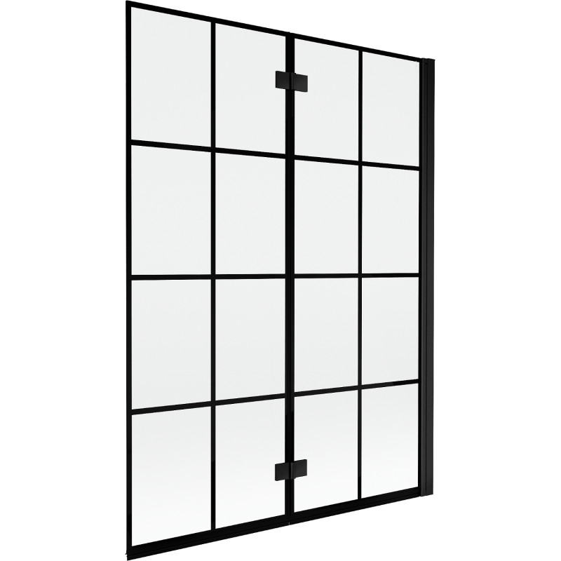 Mexen Mist dušinurk kahepoolne, parempoolne, 130 x 150 cm, must ruudustik, must - 8A9-130-002-70-77-P