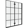 Mexen Mist parawan nawannowy 2-skrzydłowy prawy 140 x 150 cm, czarna kratka, czarny - 8A9-140-002-70-77-P
