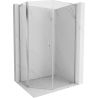 Cabine de douche asymétrique pentagonale Mexen Mist L pivotante 80 x 90 cm, transparent, chromé - 8A8L-080-090-01-00