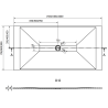 Mexen Toro ristkülikukujuline dušialus SMC 200 x 80 cm, must - 43708020