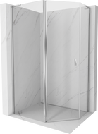 Mexen Mist L asymmetrical pentagonal shower enclosure 100 x 90 cm, transparent, chrome - 8A8L-100-090-01-00