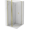 Mexen Mist L cabina doccia pentagonale a battente 90 x 90 cm, trasparente, oro - 8A8L-090-090-50-00