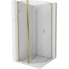 Mexen Mist L pentagonal shower cabin hinged 100 x 100 cm, transparent, gold - 8A8L-100-100-50-00