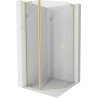 Mexen Mist L pentagonal shower enclosure 80 x 80 cm, transparent, brushed gold - 8A8L-080-080-55-00